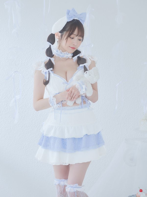 画像11: 【SALE!!】【即日発送！】【ハロウィン】ホワイトパピーセットアップ 【コスプレ6点セット】[HC03] (11)