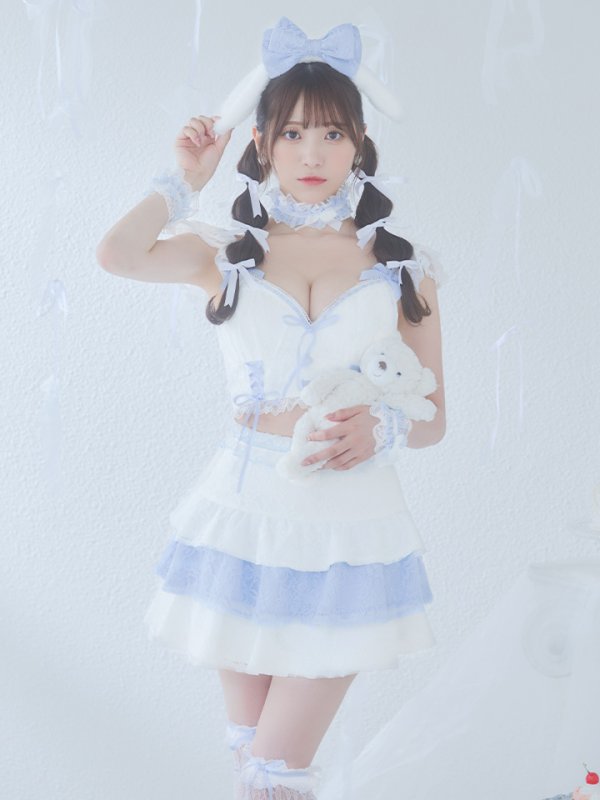 画像2: 【SALE!!】【即日発送！】【ハロウィン】ホワイトパピーセットアップ 【コスプレ6点セット】[HC03] (2)