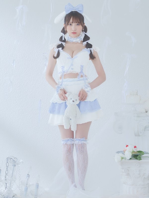 画像3: 【SALE!!】【即日発送！】【ハロウィン】ホワイトパピーセットアップ 【コスプレ6点セット】[HC03] (3)