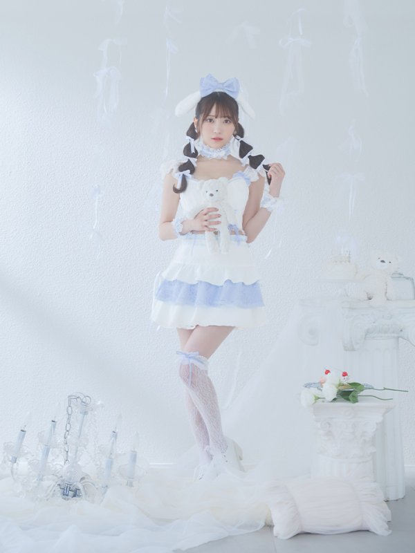 画像6: 【SALE!!】【即日発送！】【ハロウィン】ホワイトパピーセットアップ 【コスプレ6点セット】[HC03] (6)