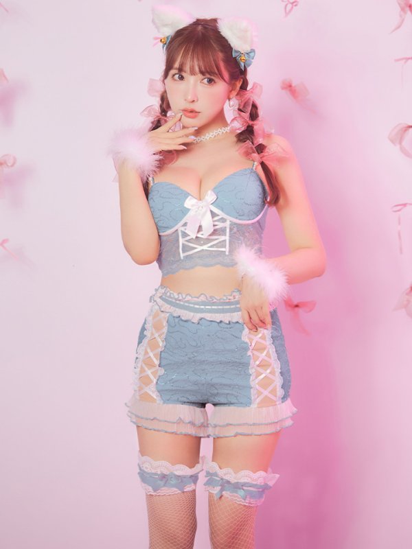 画像24: 【SALE!!】【即日発送！】【ハロウィン】 キラキラキャットパンツセットアップ 【コスプレ6点セット】 【XS-Mサイズ/2カラー】[OF04] (24)