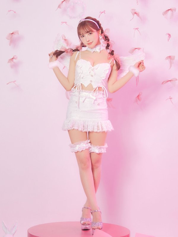 画像20: 【即日発送】【ハロウィン】セクシーエンジェルセットアップ 【コスプレ7点セット】[HC03-H] (20)