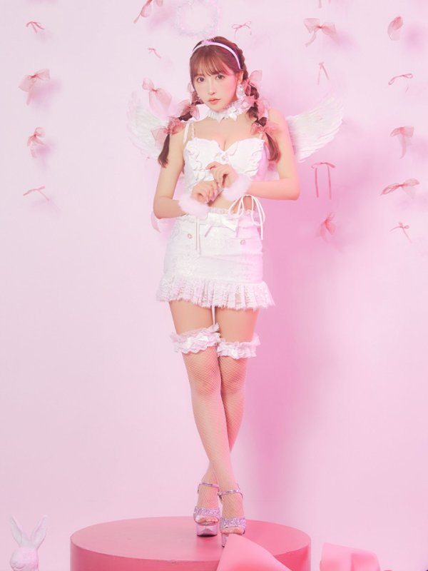 画像19: 【即日発送】【ハロウィン】セクシーエンジェルセットアップ 【コスプレ7点セット】[HC03-H] (19)