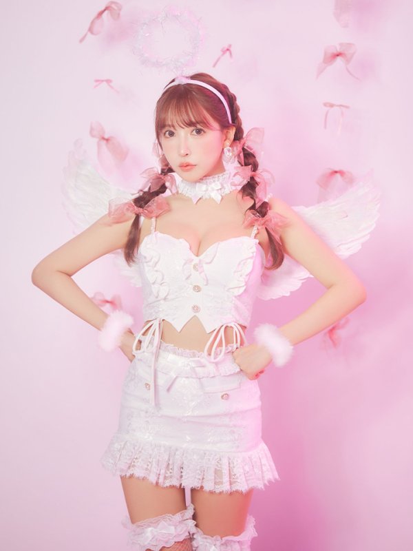 画像16: 【即日発送】【ハロウィン】セクシーエンジェルセットアップ 【コスプレ7点セット】[HC03-H] (16)