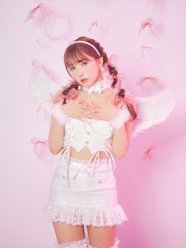 画像15: 【即日発送】【ハロウィン】セクシーエンジェルセットアップ 【コスプレ7点セット】[HC03-H] (15)