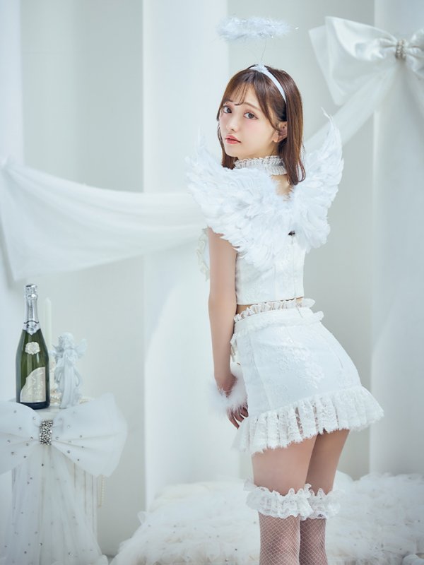 画像15: 【即日発送】【ハロウィン】セクシーエンジェルセットアップ 【コスプレ7点セット】【XS-Mサイズ/1カラー】[OF04-H] (15)