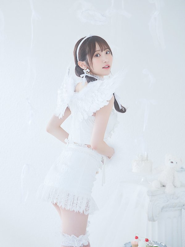 画像15: 【即日発送】【ハロウィン】セクシーエンジェルセットアップ 【コスプレ7点セット】【XS-Mサイズ/1カラー】[OF04-H] (15)