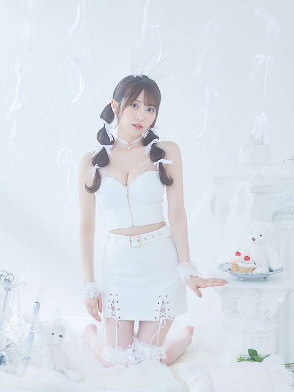 画像17: 【SALE!!】【即日発送！】【ハロウィン】レースリボンバニータイトミニセットアップ 【コスプレ8点セット】 【XS-Lサイズ/3カラー】[OF04] (17)