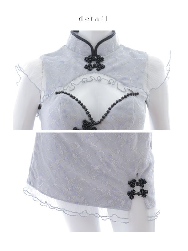 画像35: 【SALE!!】【即日発送！】【ハロウィン】 レースチャイナセットアップ 【コスプレ5点セット】【XS-Lサイズ】(SE01YN)[OF04] (35)