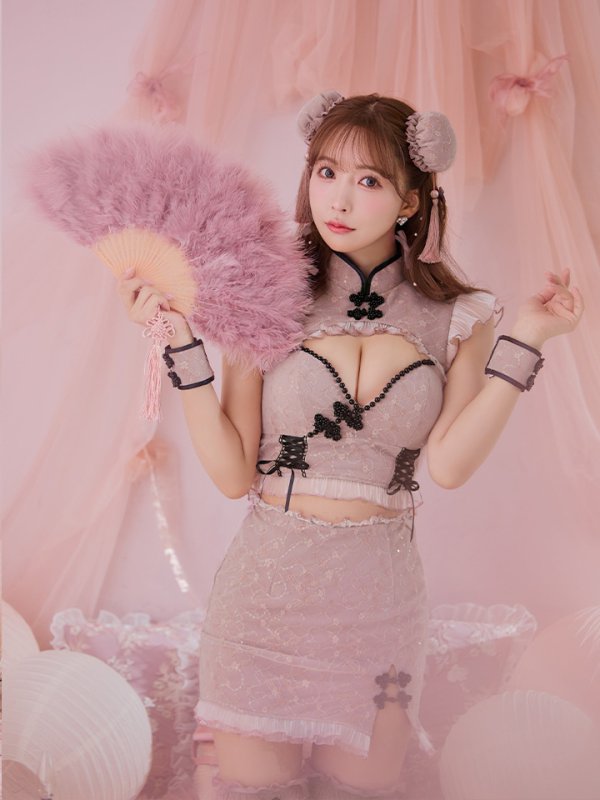 画像27: 【SALE!!】【即日発送！】【ハロウィン】 レースチャイナセットアップ 【コスプレ5点セット】【XS-Lサイズ】(SE01YN)[OF04] (27)