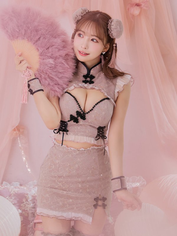 画像30: 【SALE!!】【即日発送！】【ハロウィン】 レースチャイナセットアップ 【コスプレ5点セット】【XS-Lサイズ】(SE01YN)[OF04] (30)