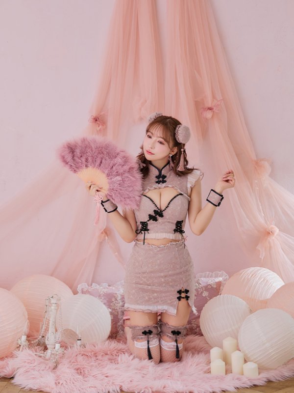 画像25: 【SALE!!】【即日発送！】【ハロウィン】 レースチャイナセットアップ 【コスプレ5点セット】【XS-Lサイズ】(SE01YN)[OF04] (25)