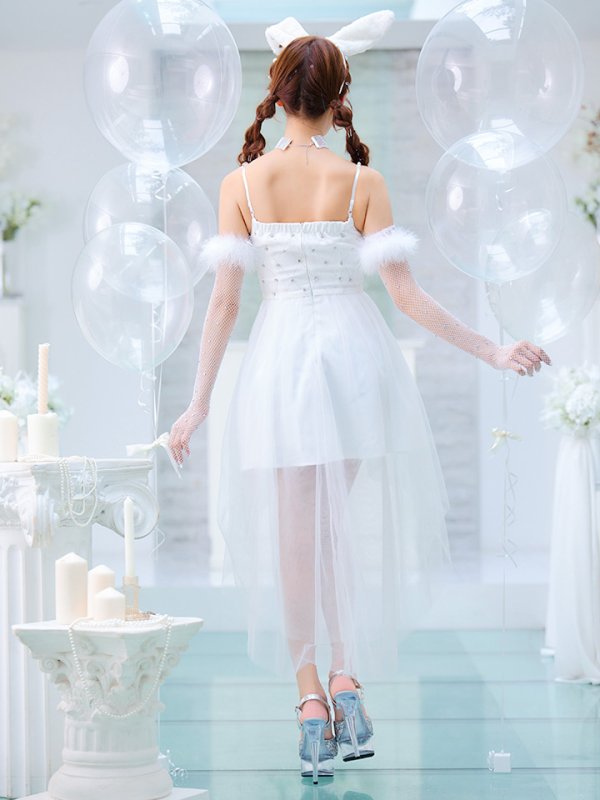 画像14: 【ハロウィン】 バニービジューフレアワンピース 【コスプレ5点セット】 【XS-Mサイズ/2カラー】[OF04] (14)