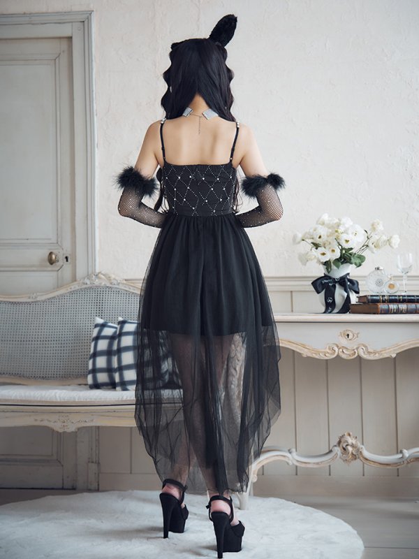 画像38: 【ハロウィン】 バニービジューフレアワンピース 【コスプレ5点セット】 【XS-Mサイズ/2カラー】[OF04] (38)