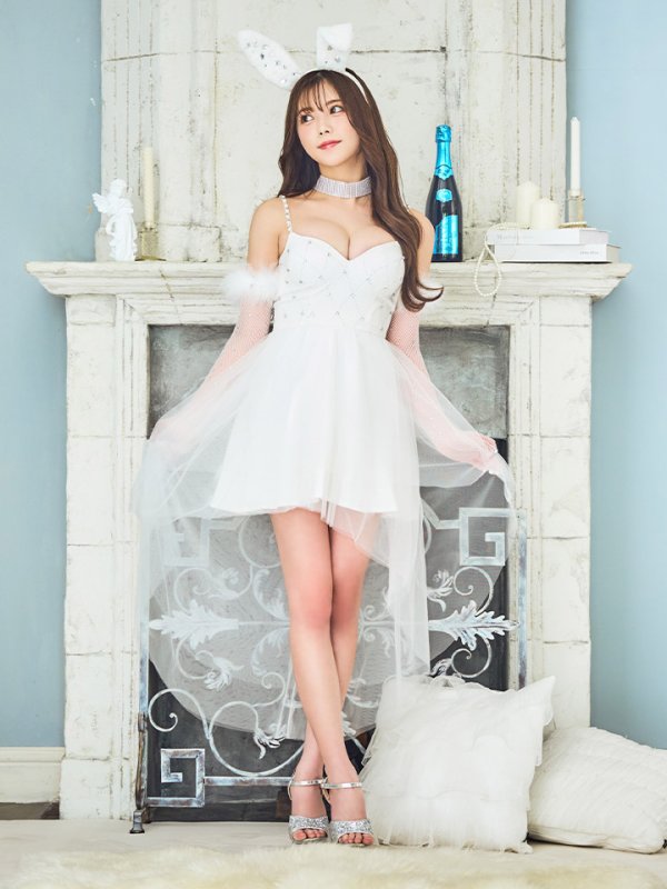 画像13: 【ハロウィン】 バニービジューフレアワンピース 【コスプレ5点セット】 【XS-Mサイズ/2カラー】[HC03] (13)