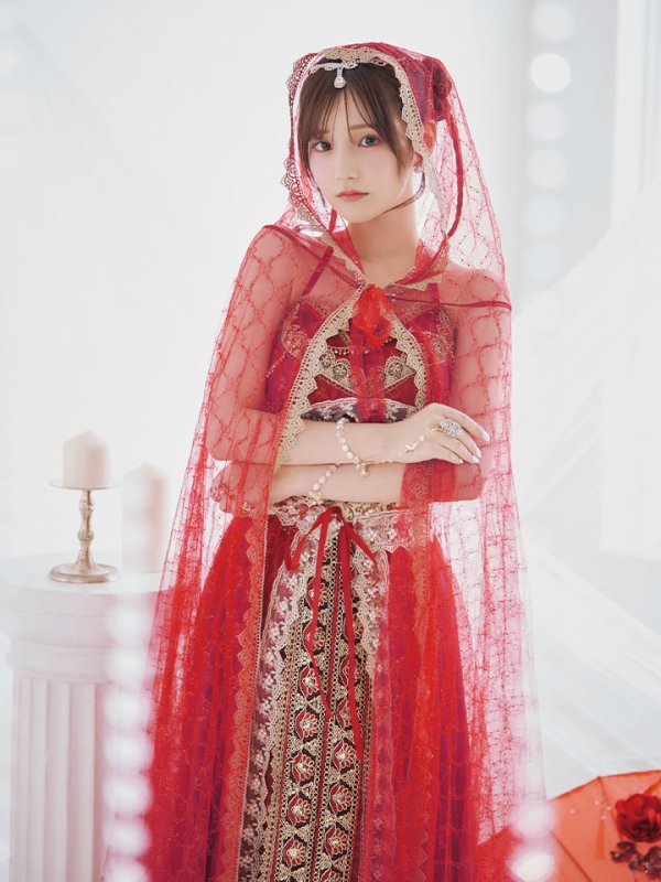 画像15: 【即日発送】アラビアンガール/アラジンコスプレセット【ハロウィン7点セット】【フリーサイズ/4カラー】[HC03] (15)