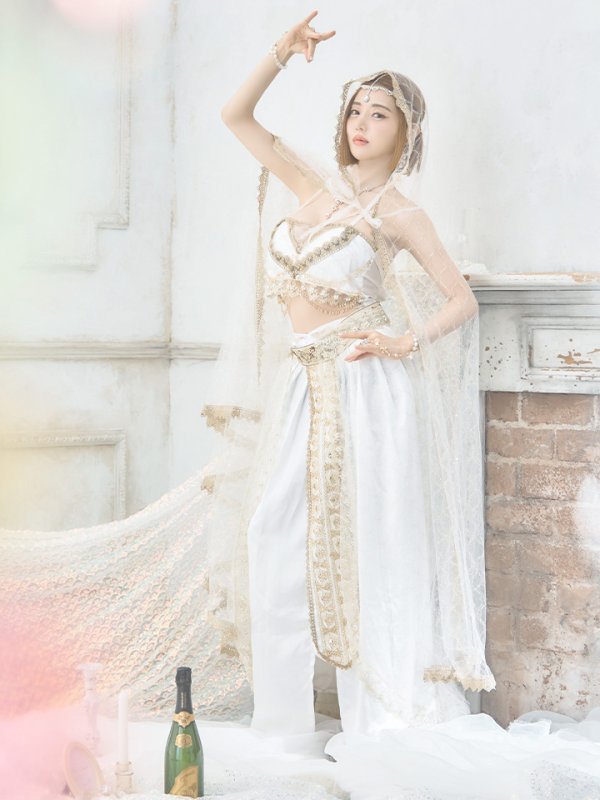 画像8: 【即日発送】【ハロウィン】アラビアンガール/アラジンコスプレセット【コスプレ7点セット】【フリーサイズ/4カラー】[HC03] (8)