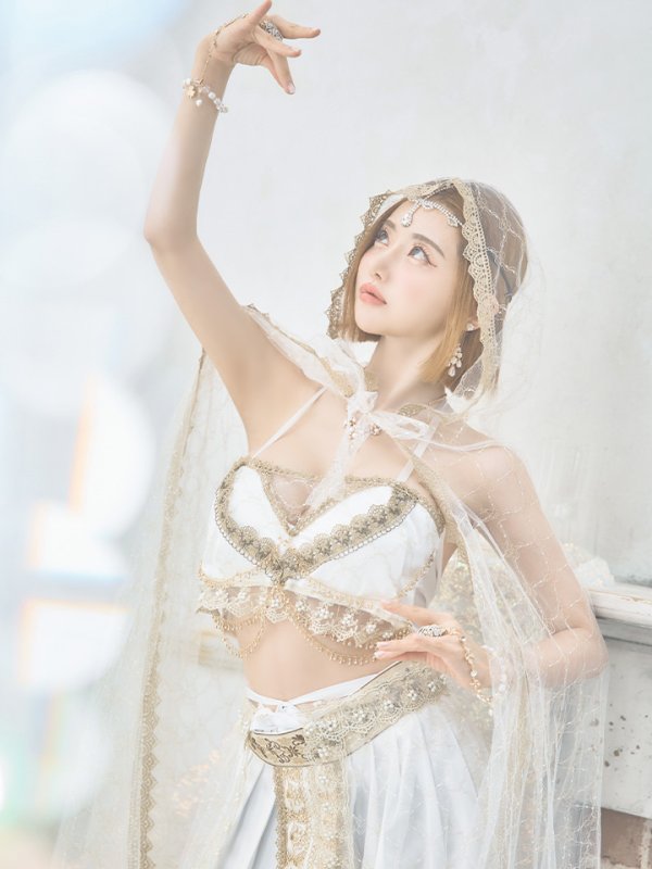 画像9: 【即日発送】アラビアンガール/アラジンコスプレセット【ハロウィン7点セット】【フリーサイズ/4カラー】[HC03] (9)