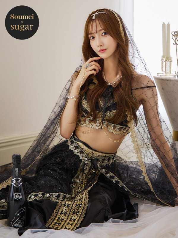 画像3: 【即日発送】アラビアンガール/アラジンコスプレセット【ハロウィン7点セット】【フリーサイズ/4カラー】[HC03] (3)