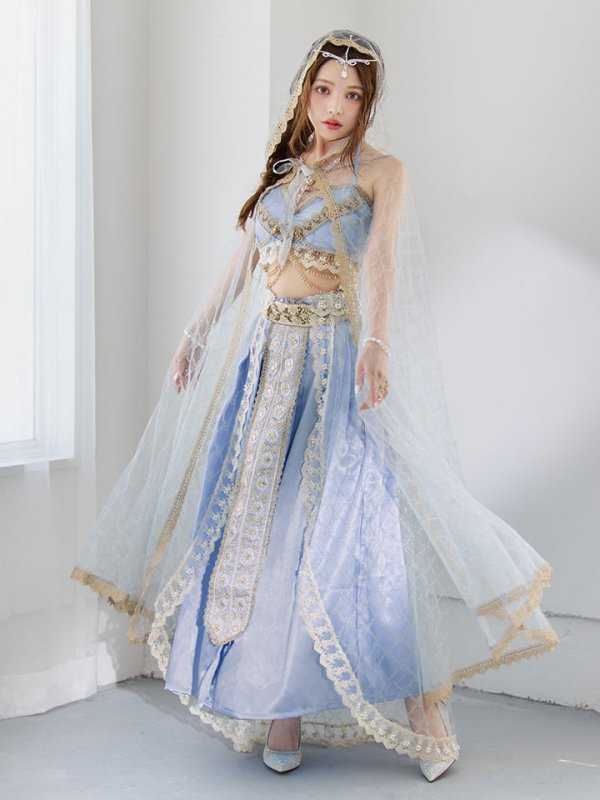 画像19: 【即日発送】【ハロウィン】アラビアンガール/アラジンコスプレセット【コスプレ7点セット】【フリーサイズ/4カラー】[HC03] (19)