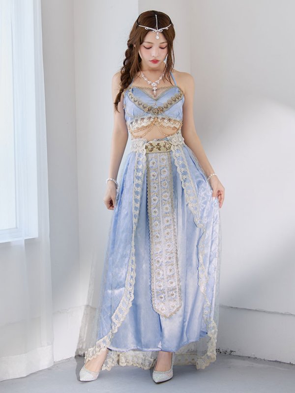 画像26: 【即日発送】【ハロウィン】アラビアンガール/アラジンコスプレセット【コスプレ7点セット】【フリーサイズ/4カラー】[HC03] (26)