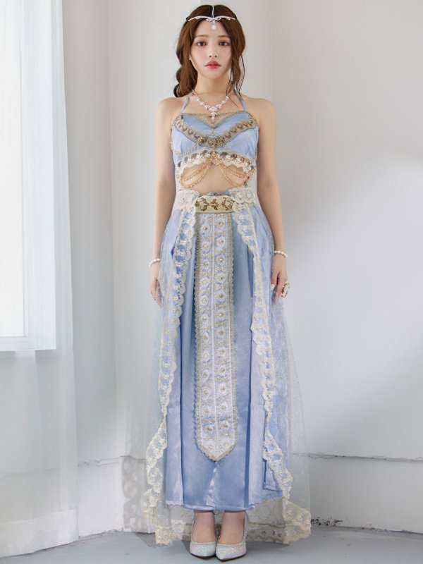 画像13: 【即日発送】【ハロウィン】アラビアンガール/アラジンコスプレセット【コスプレ7点セット】【フリーサイズ/4カラー】[HC03] (13)