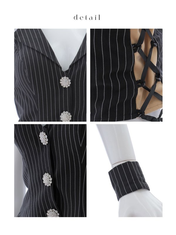 画像23: 【即日発送】【ハロウィン】 ストライプバニーセットアップ 【コスプレ6点セット】 【XS-Mサイズ/1カラー】[OF01] (23)