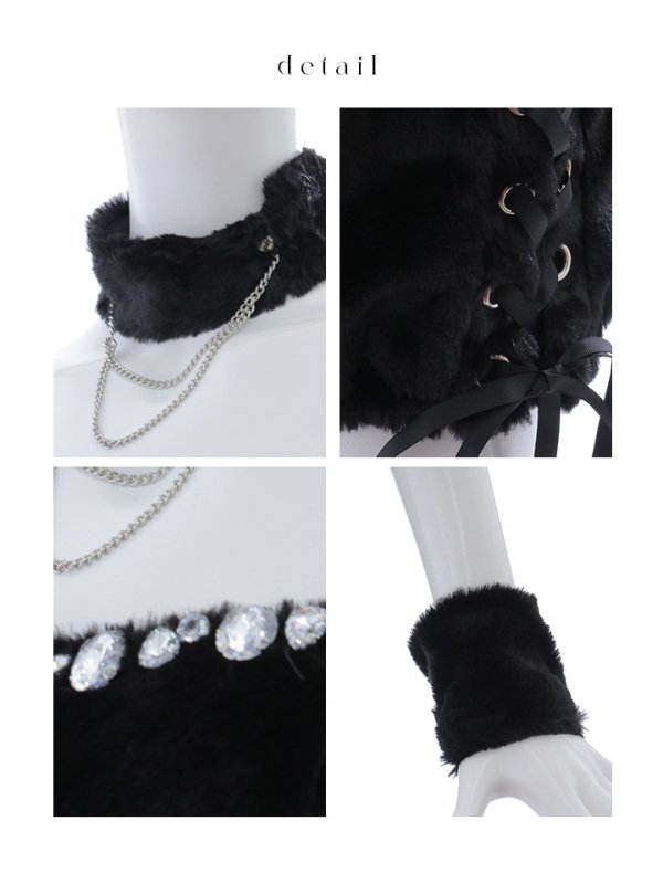 画像15: 【即日発送！】【ハロウィン】 もこもこキャットセットアップコスプレ 【コスプレ6点セット】 【Fサイズ/1カラー】[OF01] (15)