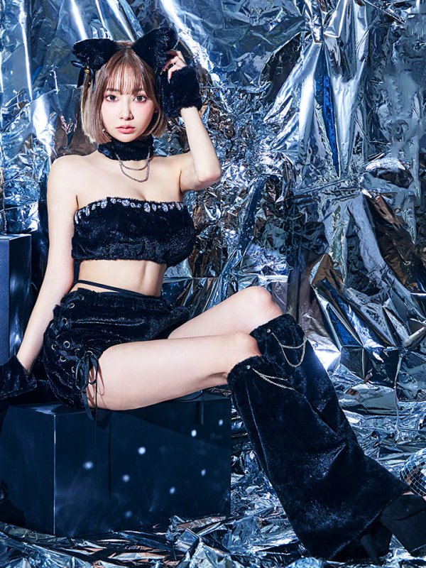 画像3: 【即日発送！】【ハロウィン】 もこもこキャットセットアップコスプレ 【コスプレ6点セット】 【Fサイズ/1カラー】[OF01] (3)