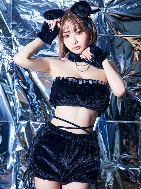 画像5: 【即日発送！】【ハロウィン】 もこもこキャットセットアップコスプレ 【コスプレ6点セット】 【Fサイズ/1カラー】[OF01] (5)