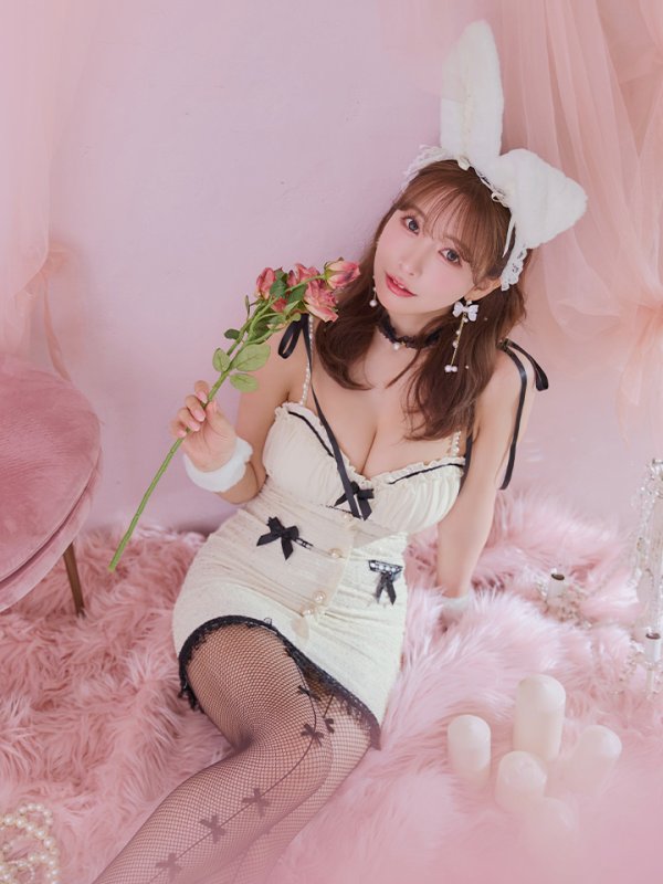 画像11: 【SALE!!】【即日発送！】【ハロウィン】 バニーバイカラーリボンワンピース 【コスプレ6点セット】【XS-Mサイズ/1カラー】[OF04] (11)