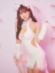 画像3: 【即日発送！】【ハロウィン】白猫アメスリニットワンピース 【コスプレ3点セット】[YMT] (3)