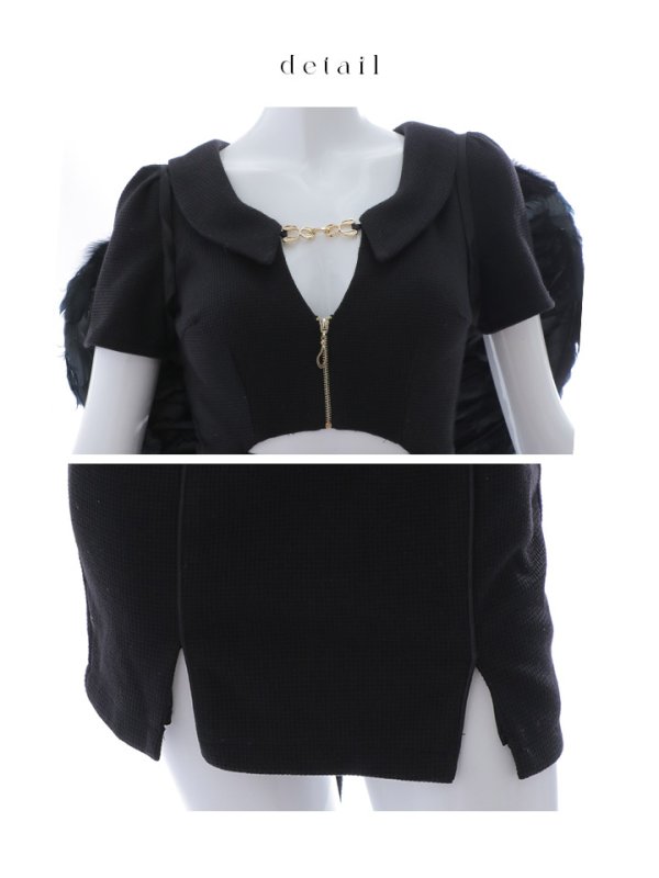 画像21: 【SALE!!】【即日発送！】【ハロウィン】アームカバー付きデビルミニワンピ 【コスプレ5点セット】【XS-Lサイズ/1カラー】[OF04-H] (21)