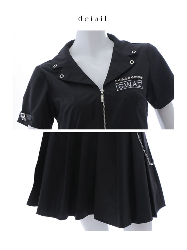 画像16: 【SALE!!】【即日発送！】【ハロウィン】SWATガールセットアップ 【コスプレ8点セット】 【XS-Lサイズ/1カラー】[OF04] (16)