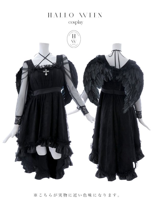 画像24: 【即日発送！】【ハロウィン】ショートインロングデビルワンピース 【コスプレ4点セット】[OF04-H] (24)