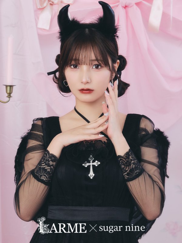 画像3: 【即日発送！】【ハロウィン】ショートインロングデビルワンピース 【コスプレ4点セット】[HC03-H] (3)