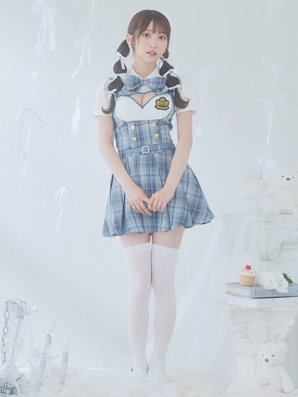 画像20: 【即日発送！】【ハロウィン】アイドルスクールガールセットアップ 【コスプレ5点セット】[OF04] (20)