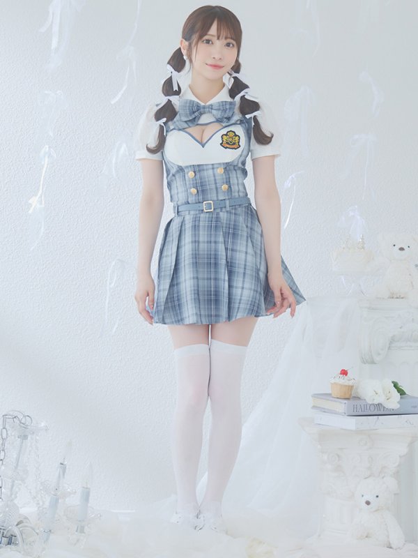 画像4: 【即日発送！】【ハロウィン】アイドルスクールガールセットアップ 【コスプレ5点セット】[OF04] (4)