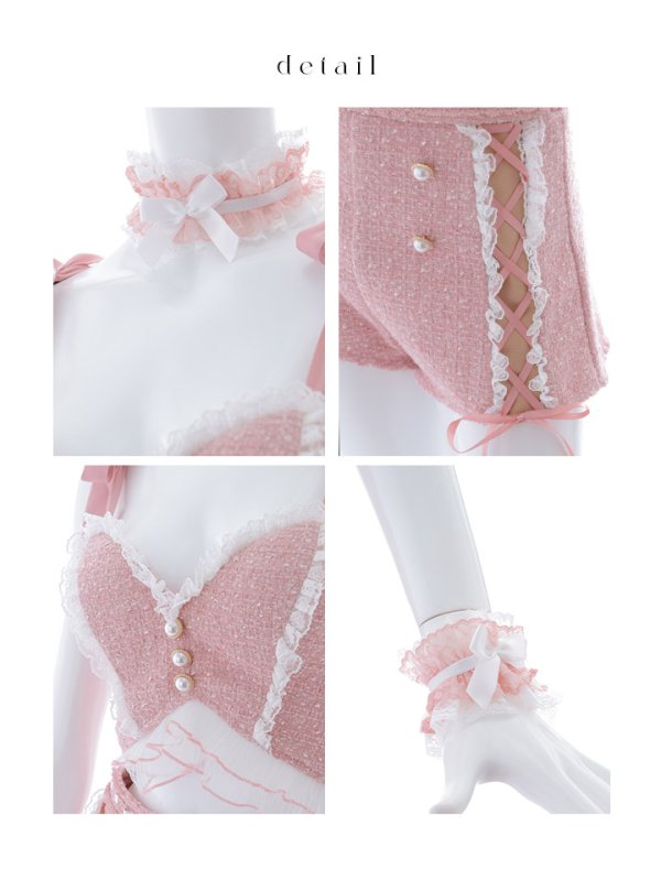 画像22: 【SALE!!】【即日発送！】【ハロウィン】 ツイードリボンセットアップ 【コスプレ7点セット】【XS-Mサイズ/1カラー】[OF04] (22)