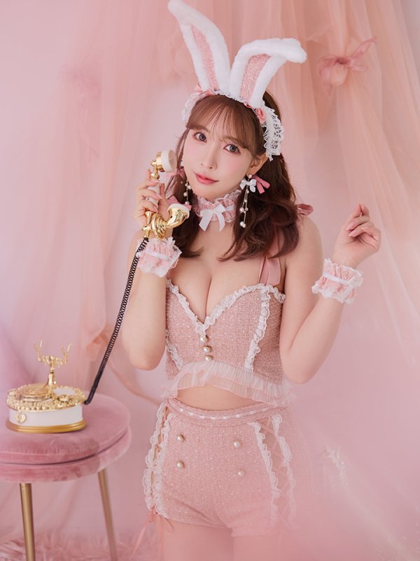 画像2: 【SALE!!】【即日発送！】【ハロウィン】 ツイードリボンセットアップ 【コスプレ7点セット】【XS-Mサイズ/1カラー】[OF04] (2)