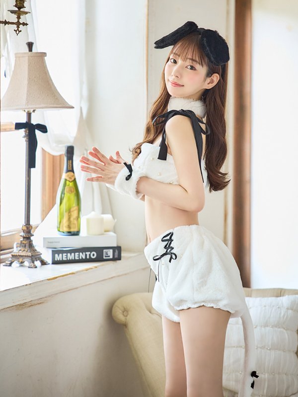 画像14: 【SALE!!】【ハロウィン】 バイカラーリボンもこもこパピー 【コスプレ6点セット】 【FREEサイズ/1カラー】[OF01] (14)