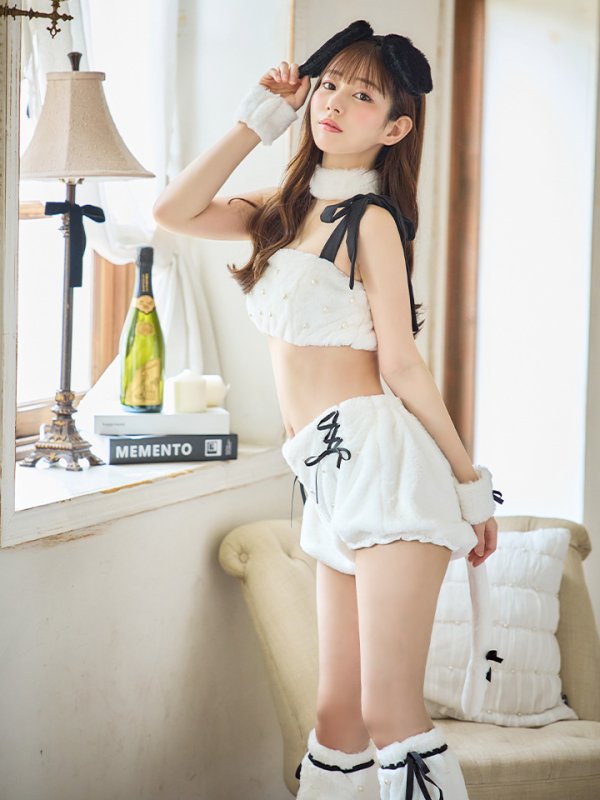 画像15: 【SALE!!】【ハロウィン】 バイカラーリボンもこもこパピー 【コスプレ6点セット】 【FREEサイズ/1カラー】[OF01] (15)