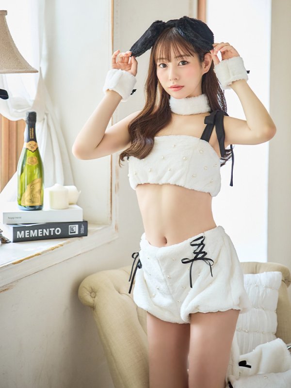 画像8: 【SALE!!】【ハロウィン】 バイカラーリボンもこもこパピー 【コスプレ6点セット】 【FREEサイズ/1カラー】[OF01] (8)