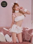 画像4: 【即日発送】【ハロウィン】 もこもこキャットリボンセットアップ 【コスプレ6点セット】 【Fサイズ/3カラー】[OF01] (4)