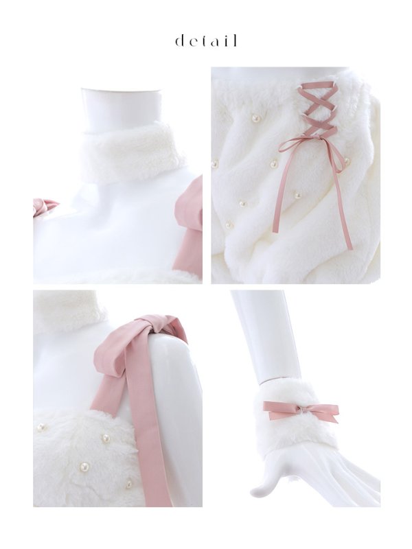 画像40: 【即日発送】【ハロウィン】 もこもこキャットリボンセットアップ 【コスプレ6点セット】 【Fサイズ/3カラー】[OF01] (40)