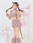 画像12: 【即日発送】【ハロウィン】 もこもこキャットリボンセットアップ 【コスプレ6点セット】 【Fサイズ/3カラー】[OF01] (12)