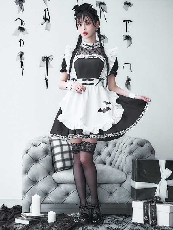 画像14: 【即日発送！】【ハロウィン】クラシックメイドワンピース 【コスプレ5点セット】[HC03] (14)