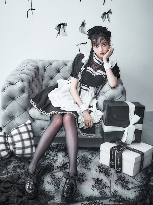 画像16: 【即日発送！】【ハロウィン】クラシックメイドワンピース 【コスプレ5点セット】[HC03] (16)