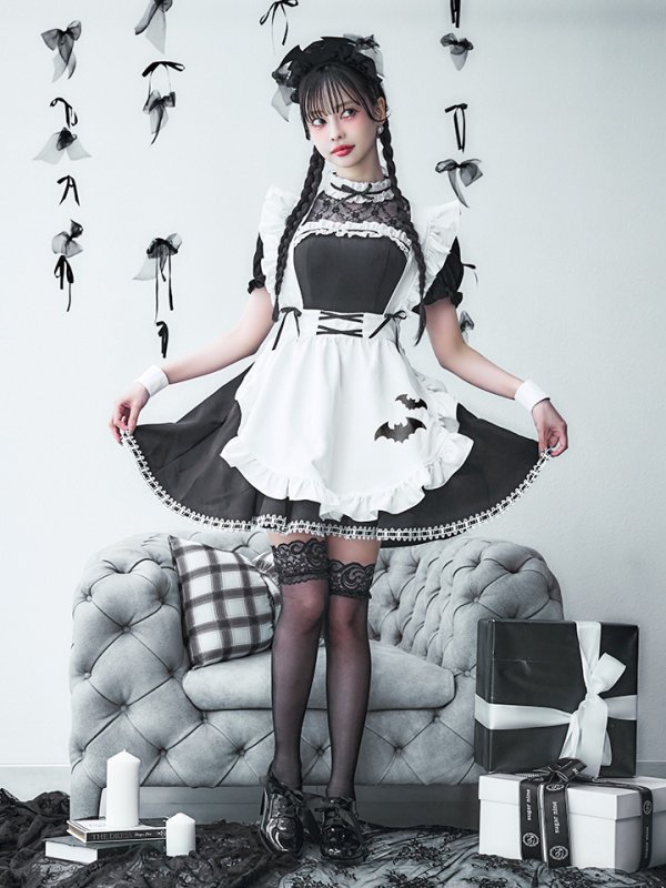 画像18: 【即日発送！】【ハロウィン】クラシックメイドワンピース 【コスプレ5点セット】[HC03] (18)