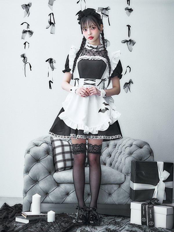 画像19: 【即日発送！】【ハロウィン】クラシックメイドワンピース 【コスプレ5点セット】[HC03] (19)